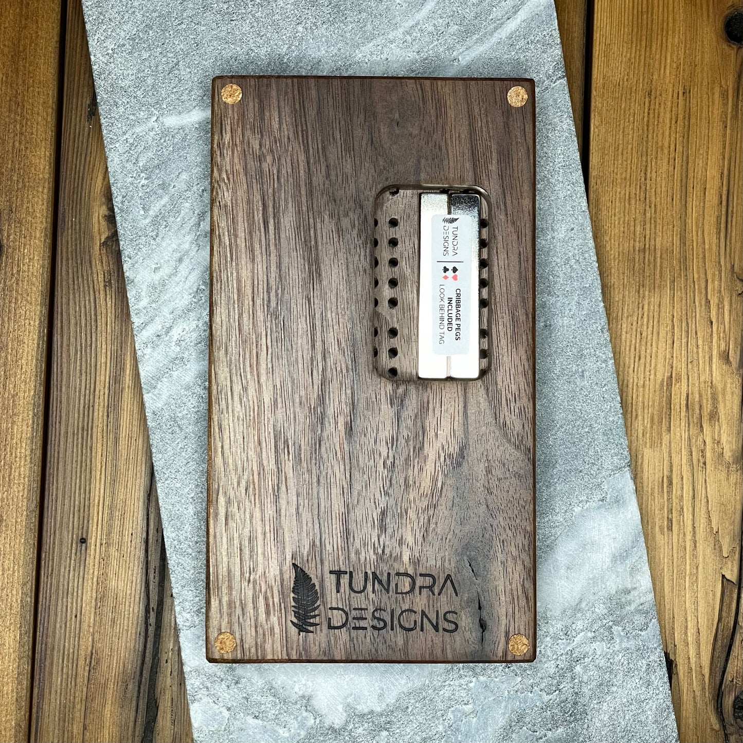 Black Walnut Mini Cribbage Board