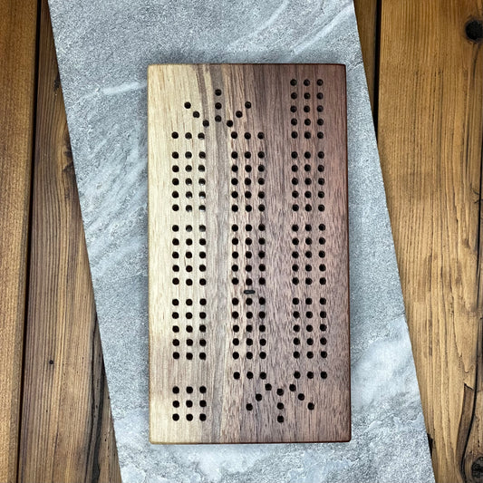 Black Walnut Cribbage Board Mini