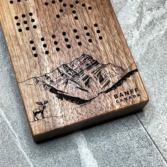 Black Walnut Cribbage Board (Banff)