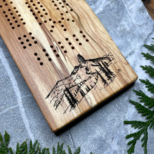 Black Tusk Live Edge Spalted Maple Cribbage Board