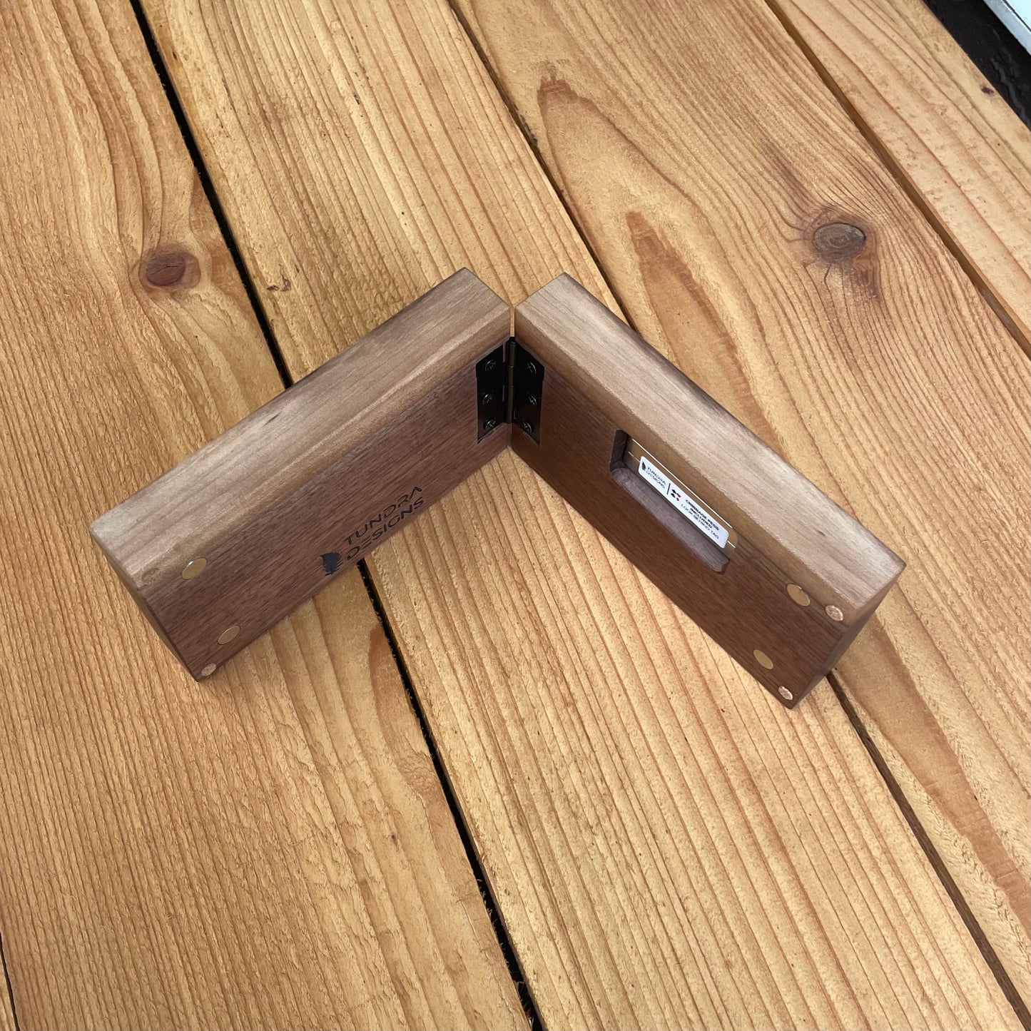 Folding Travel Dark Walnut Cribbage Board