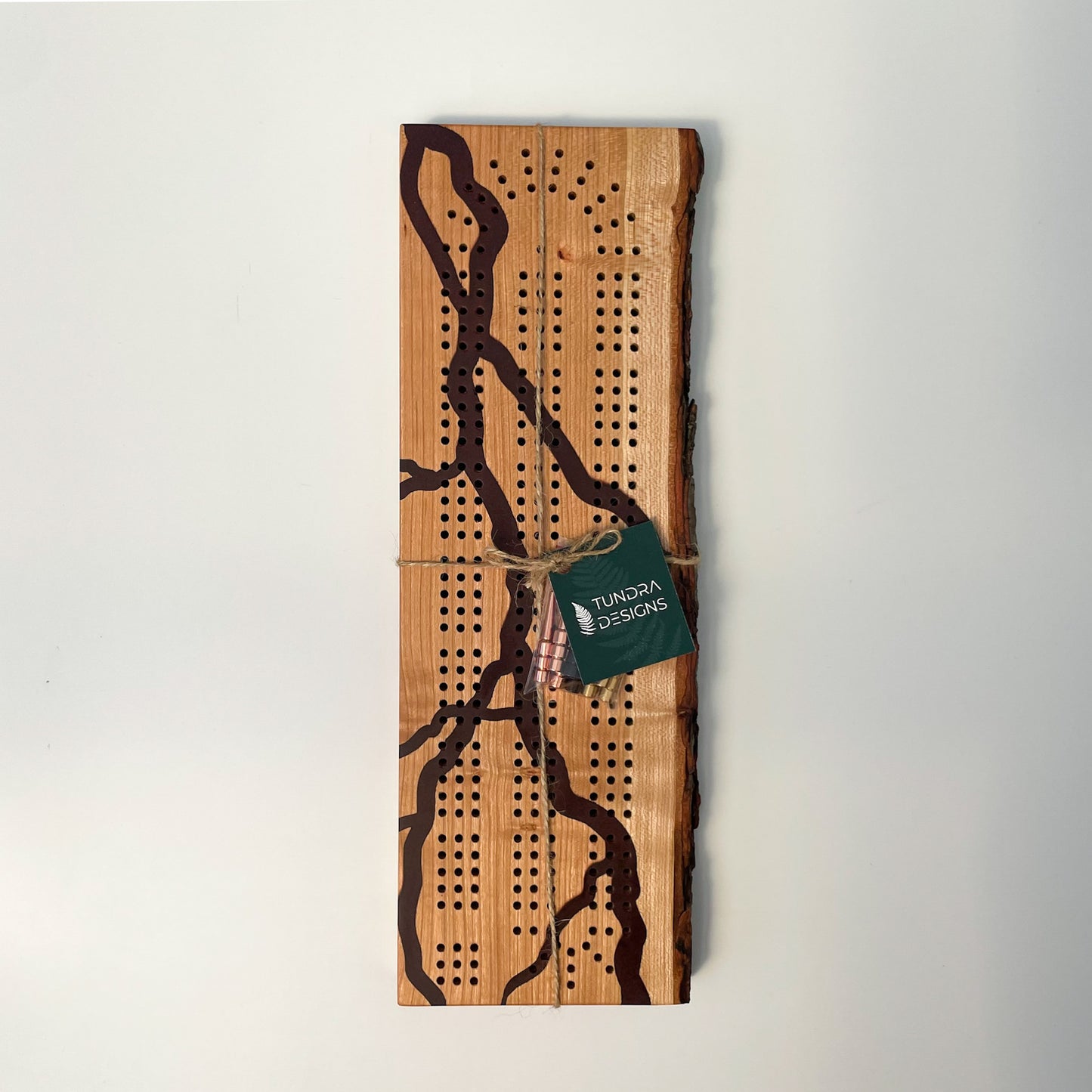Japanese Cherry Epoxy Cribbage Board
