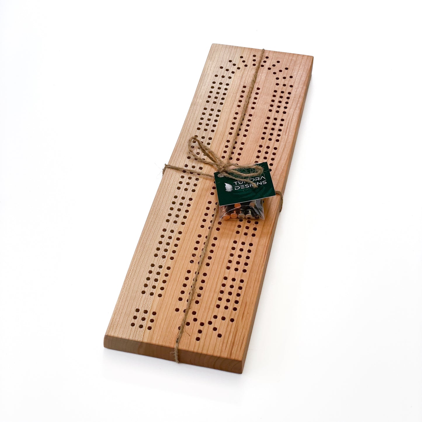 Live Edge Cherry Cribbage Board