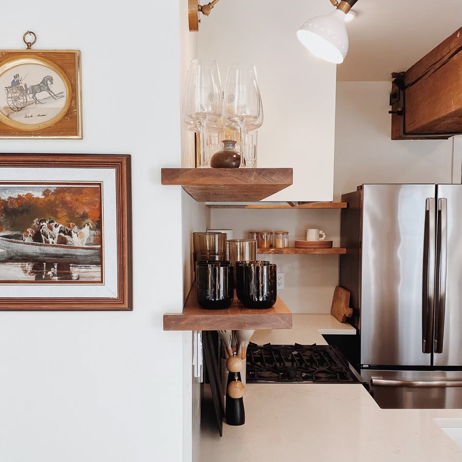 Custom Rustic Shelves for a kitchen.