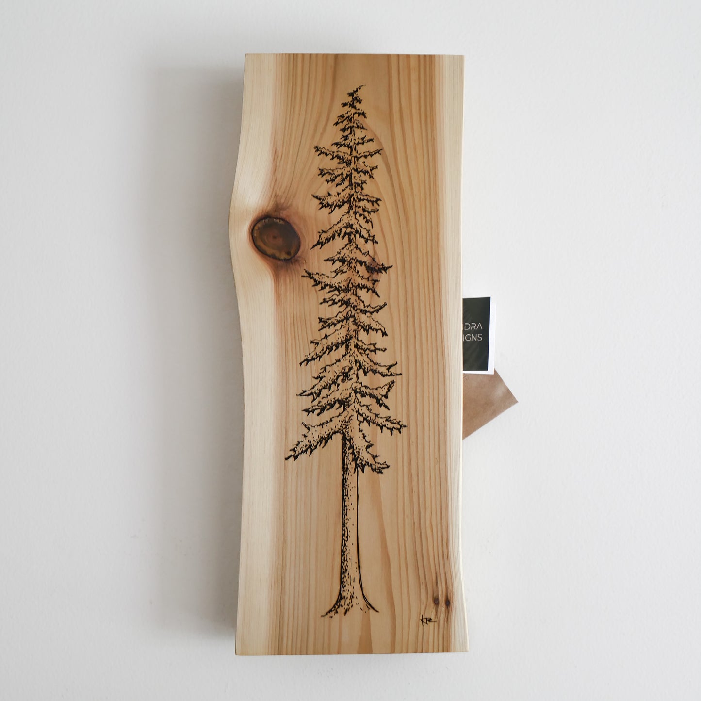Large Tree Cedar Engraving (Local Artist)