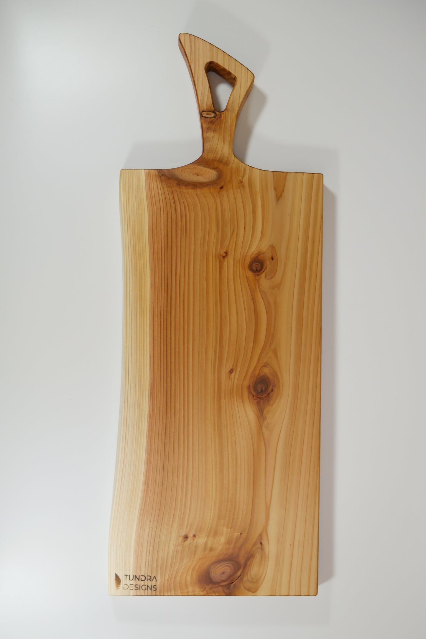 Live Edge Cedar Charcuterie Board with Aviator Handle