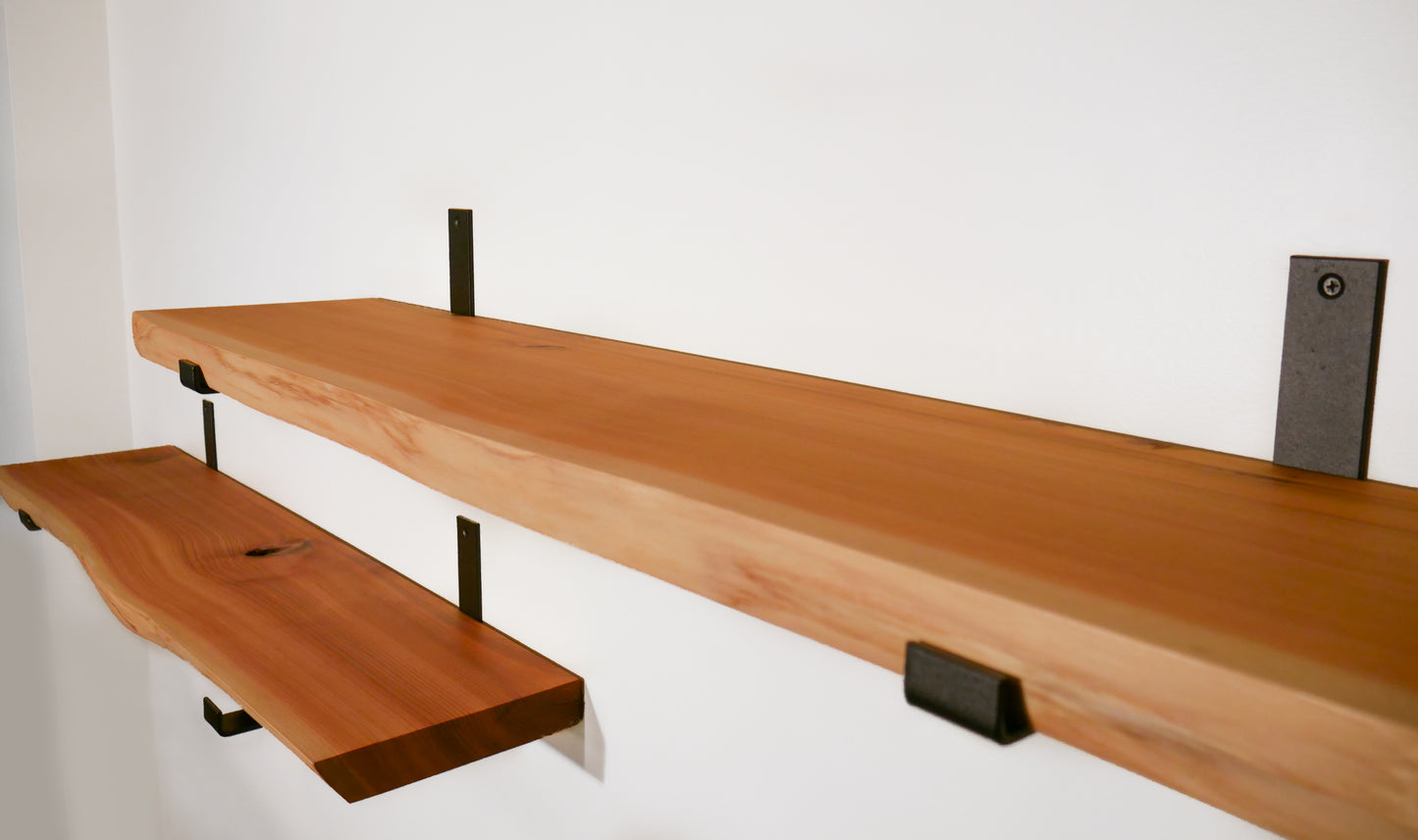 Cedar Live Edge Custom Shelves by Tundra Designs in Vancouver.