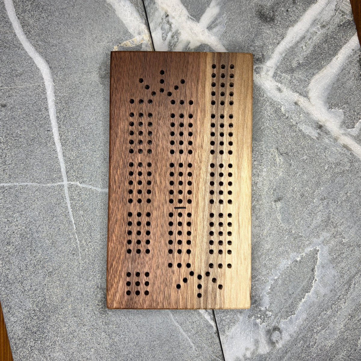 Black Walnut Cribbage Board Mini