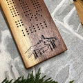 Black Tusk Live Edge Black Walnut Cribbage Board, Whistler