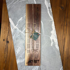 Coastal Orca Cribbage Board – Black Walnut Engraved Game Board