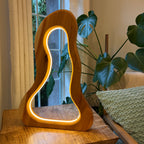 Western Red Cedar Night Light Lamp – Dimmable LED Wooden Light