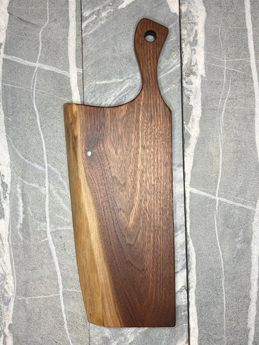 Black Walnut Live Edge Charcuterie Board – Small Serving Board