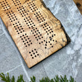 Unique Live Edge Spalted Maple Cribbage Board