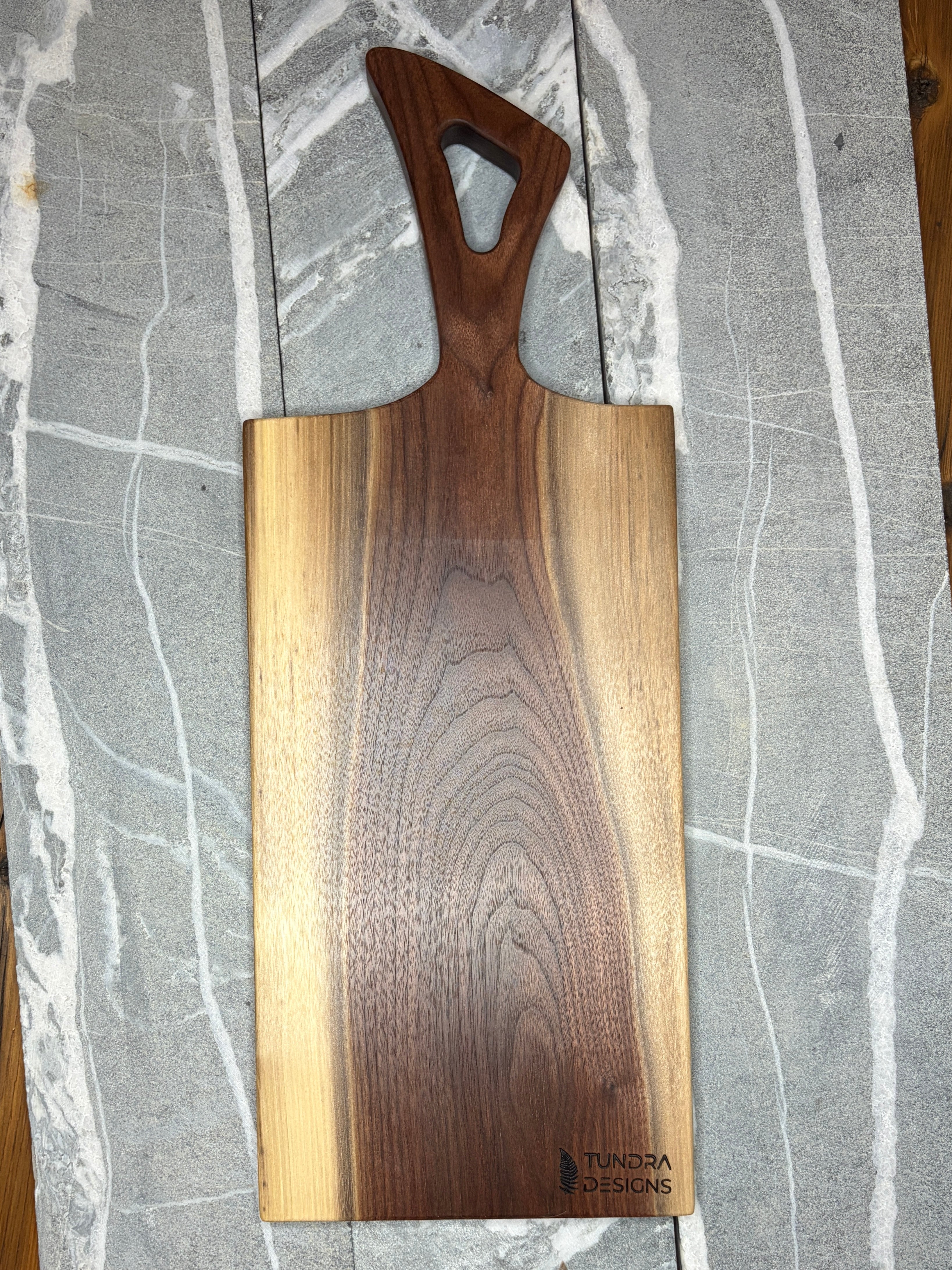 Black Walnut Charcuterie Board with Indian Arm Blue Epoxy