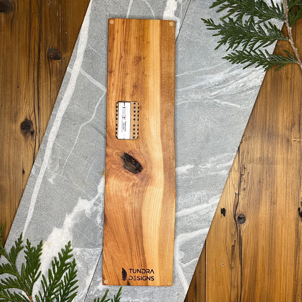 Black Tusk Live Edge Cherry Wood Cribbage Board, Whistler