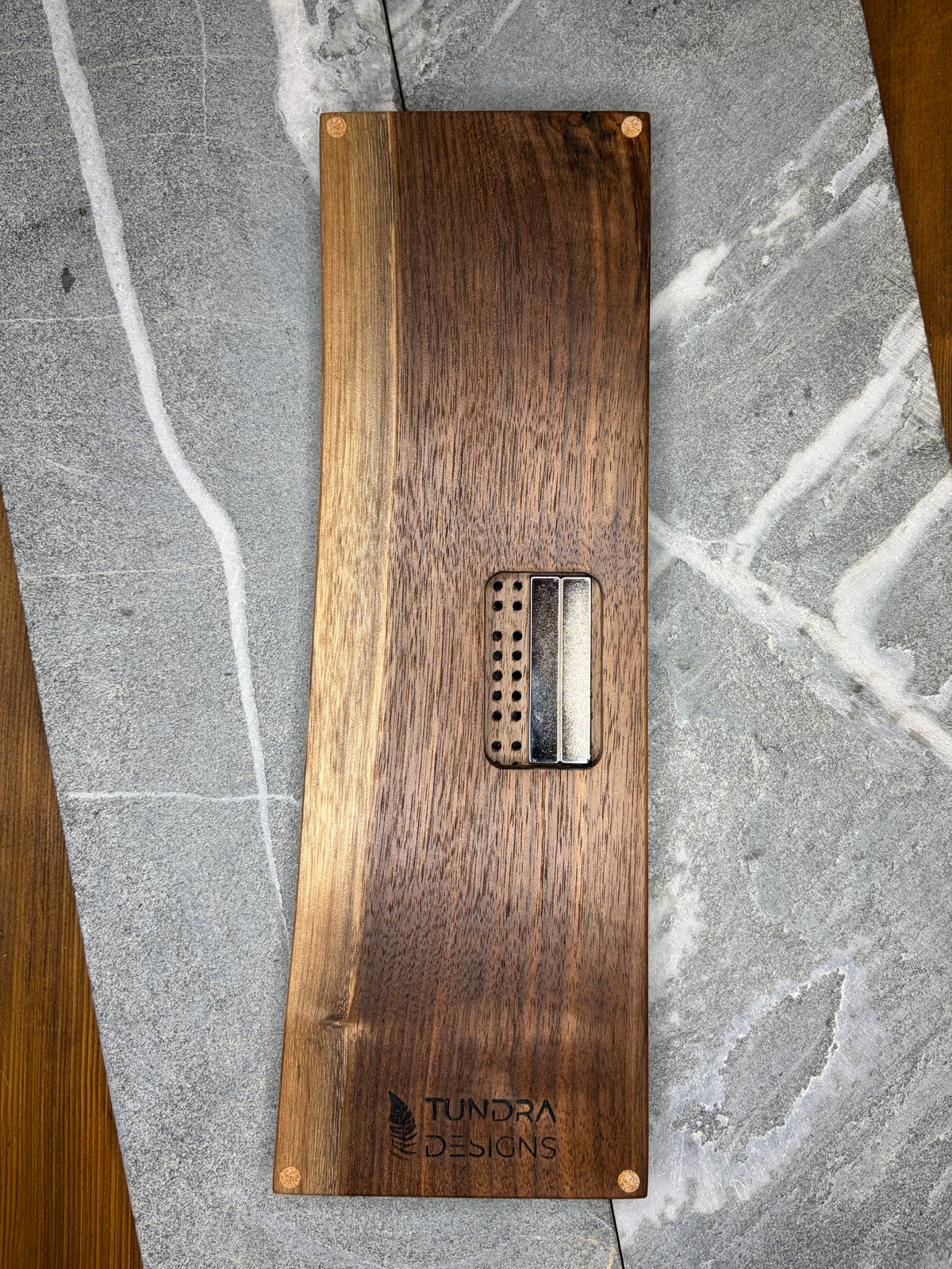 Live Edge Black Walnut Cribbage Board