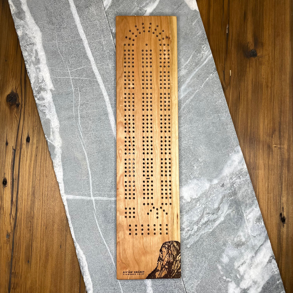 Squamish Chief Black Walnut Cribbage Board
