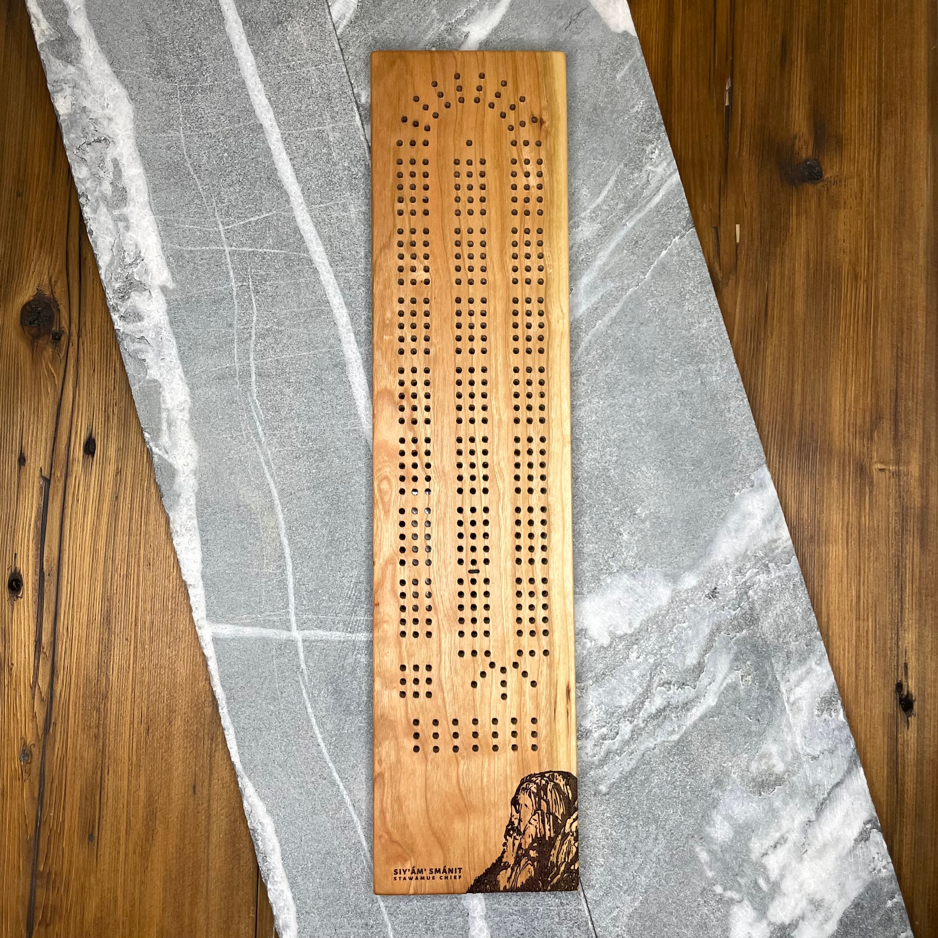 Squamish Chief Black Walnut Cribbage Board