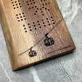Whistler Gondola Live Edge Black Walnut Cribbage Board