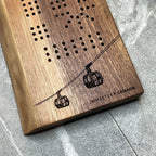 Whistler Gondola Live Edge Black Walnut Cribbage Board