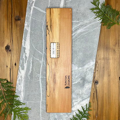 Mountain Skyline Live Edge Spalted Maple Cribbage Board