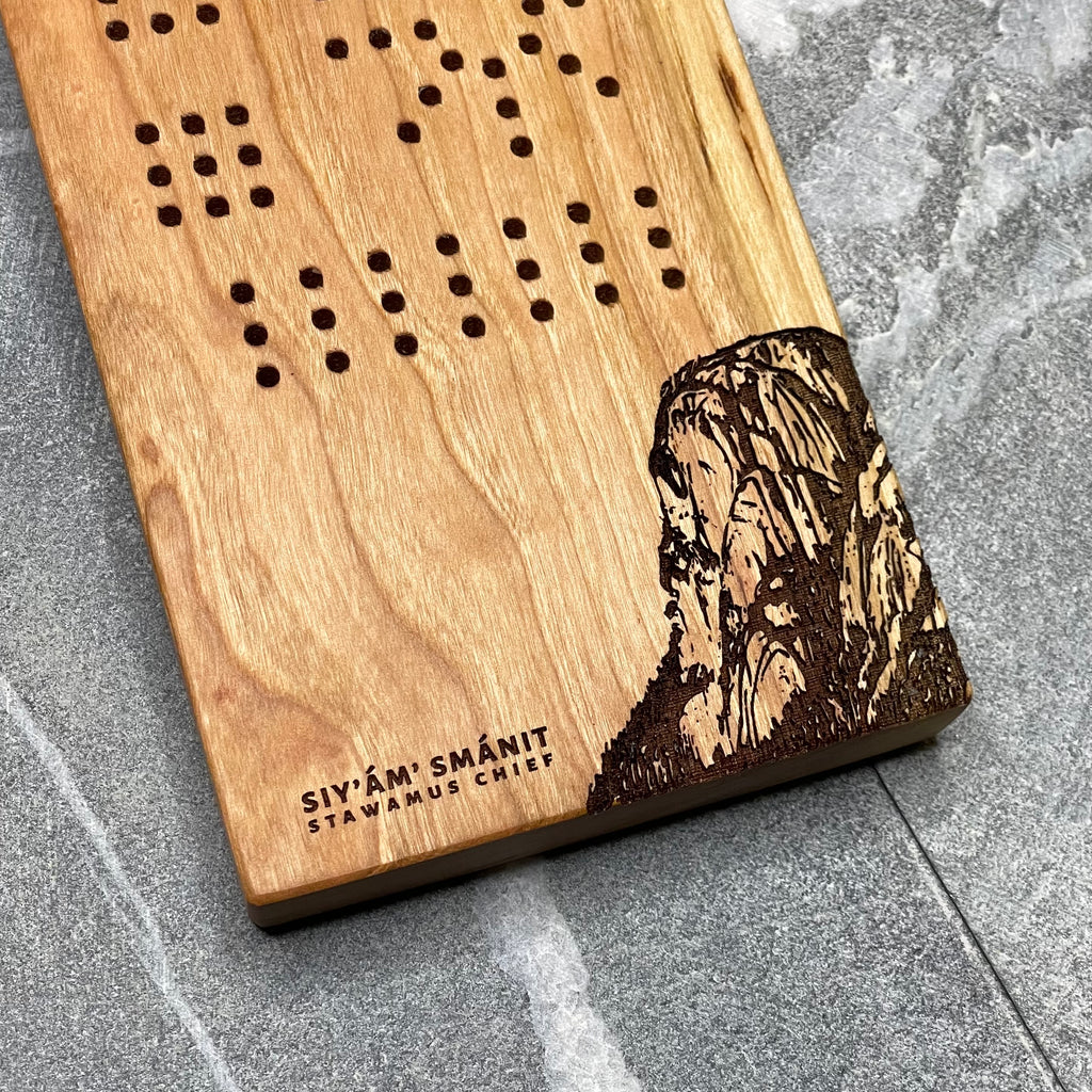 Squamish Chief Black Walnut Cribbage Board