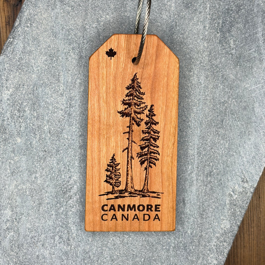 Three Hemlock Trees Luggage Tag – Canmore