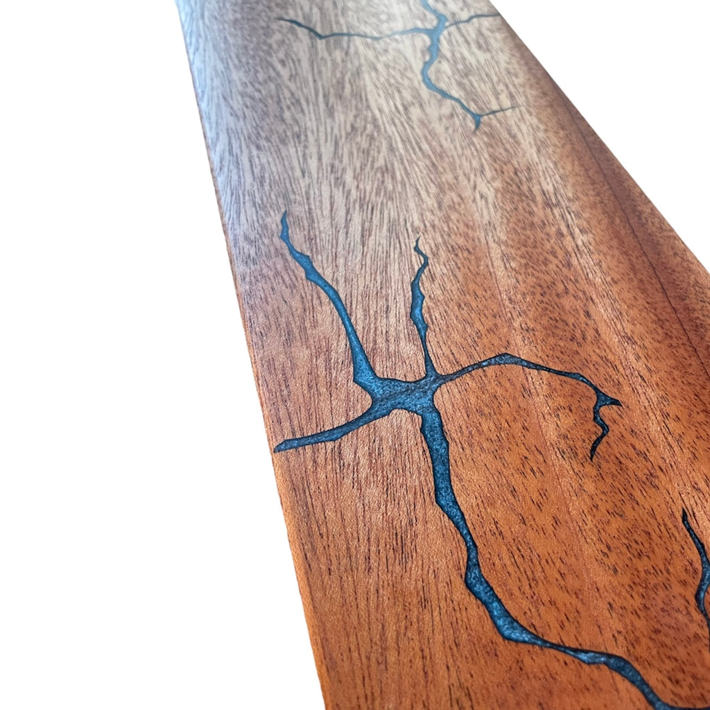 Mahogany Blue Epoxy Charcuterie Board with Chef's Handle