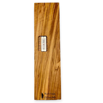 Olive Wood Cribbage Board
