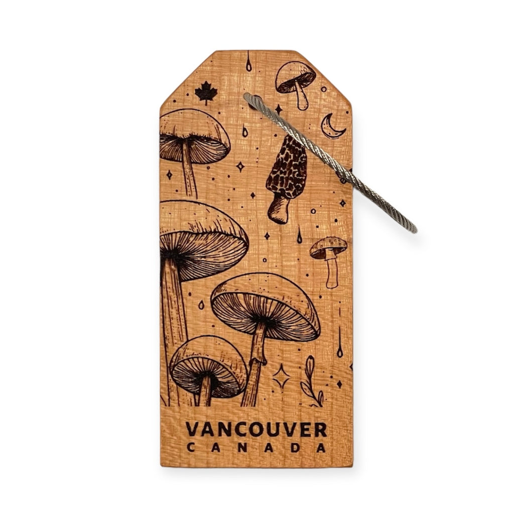 Whimsical Mushroom Luggage Tag - Vancouver