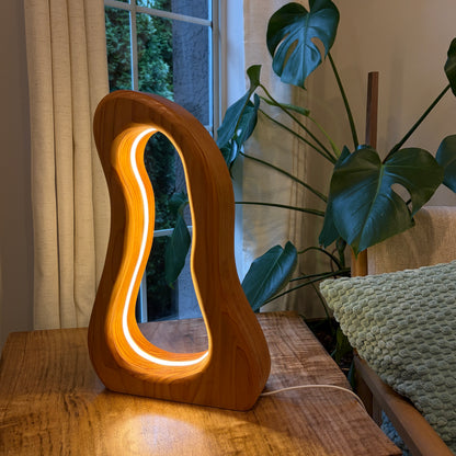 Matching Western Red Cedar LED Lamp Set – Dimmable Wooden Lights (Pair)