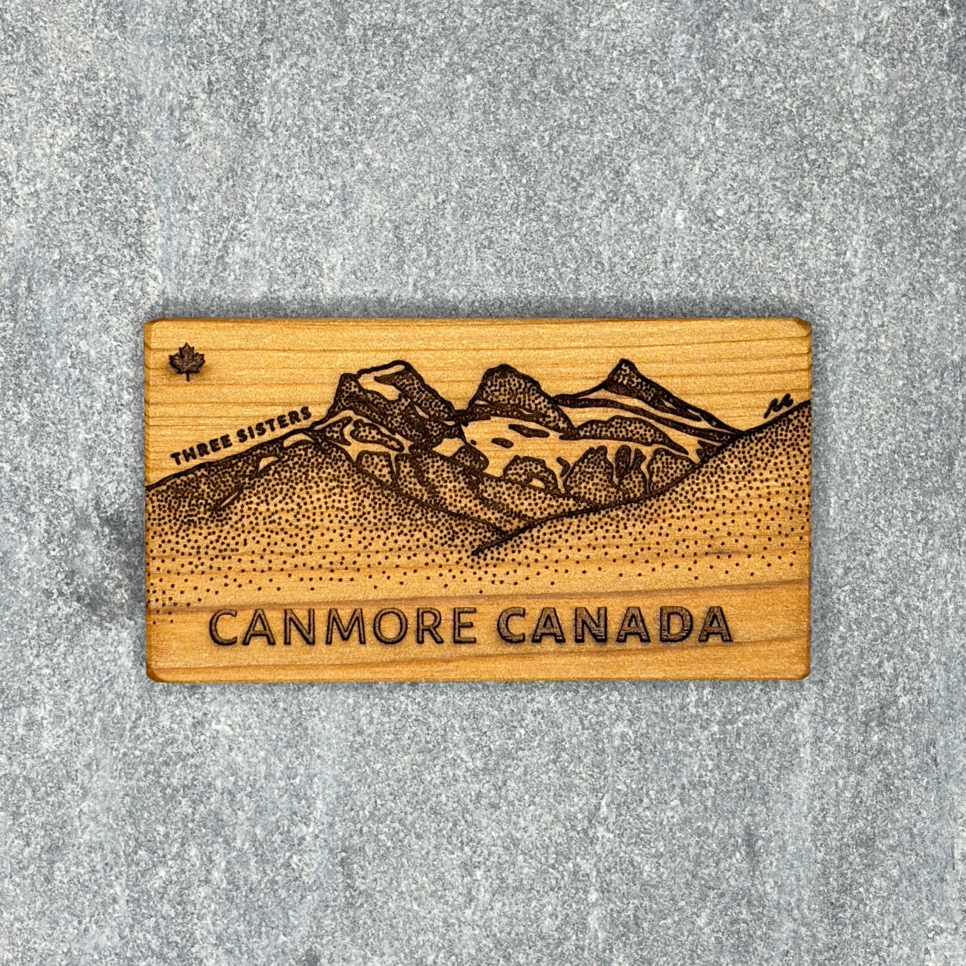 Three Sisters Mountains Magnet – Canmore