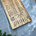 Spalted Maple Live Edge Cribbage Board