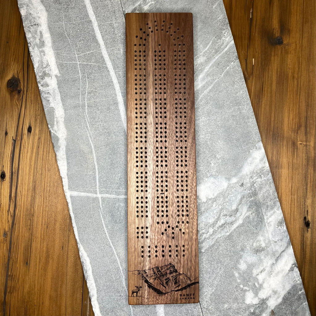 Black Walnut Cribbage Board (Banff)