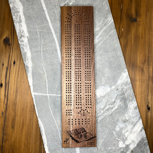 Black Walnut Cribbage Board (Banff)