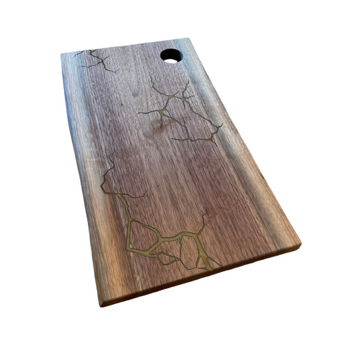 Black Walnut Live Edge Epoxy Serving Board