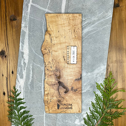 Unique Live Edge Spalted Maple Cribbage Board