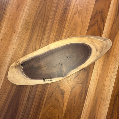 Large Black Walnut Oval Charcuterie Board with Epoxy Inlay