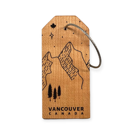 Mountains with Stars Vancouver Luggage Tag
