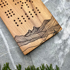 Mountain Skyline Live Edge Spalted Maple Cribbage Board