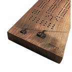 Dark Walnut Whistler Gondola Engraved Cribbage Board