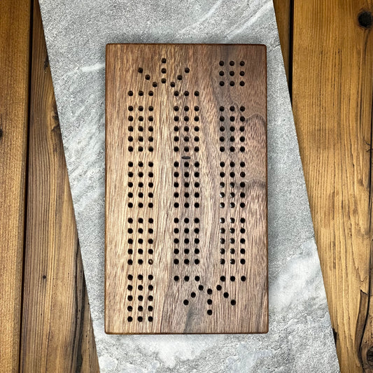 Black Walnut Mini Cribbage Board