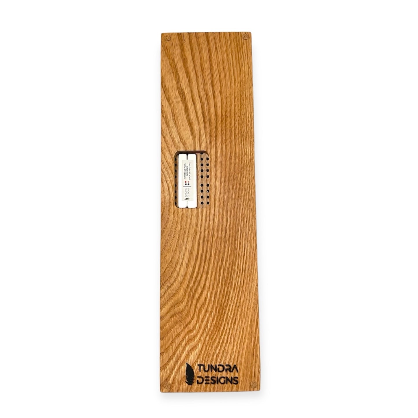 Oak Cribbage Board with Modern Epoxy Design