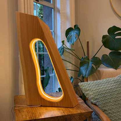 Unique Western Red Cedar Lamp – Dimmable LED Accent Light