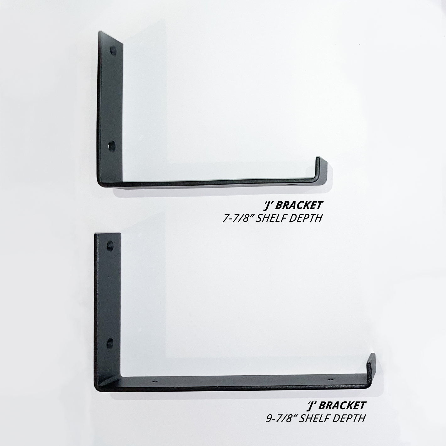 Stylish and Rustic 'J' Brackets