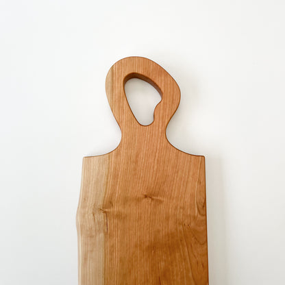 Cherry Charcuterie Board with Organic Flow Handle