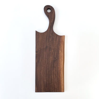 Dark Walnut Charcuterie Board with Free Flow Handle