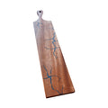 Mahogany Blue Epoxy Charcuterie Board with Chef's Handle