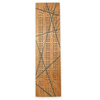 Oak Cribbage Board with Modern Epoxy Design
