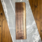 Light House Park Live Edge Black Walnut Cribbage Board, Vancouver